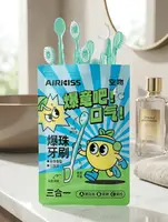 Одноразовые зубные щетки Airkiss 3-в-1 Ice Extra Mint Flavor Toothbrush 12шт