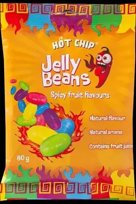 Драже HOT CHIP Jelly Beans Spicy Fruit 60г (6908) фото 1
