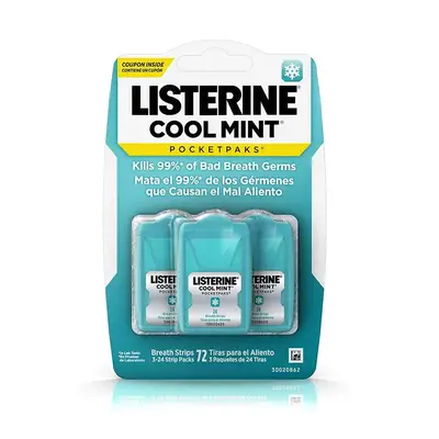 Мятные полоски Listerine Cool Mint Pocketpaks 72 st (1694) фото 1