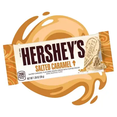 Шоколадный батончик с соленой карамелью HERSHEY'S ICE CREAM SHOPPE SALTED CARAMEL 39г (6109) фото 1