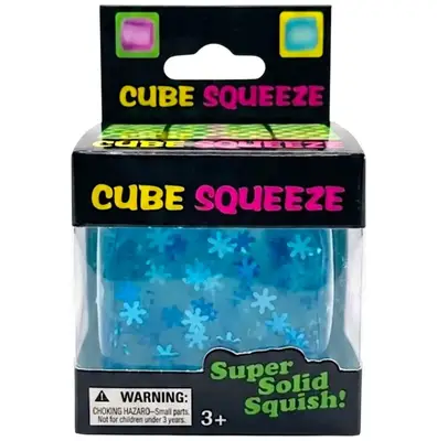 Іграшка-антистрес Сквіш NeeDoh Cube Squeeze Блакитний Куб 1шт (11565) фото 1