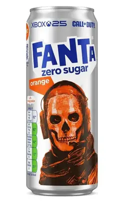 Газований напій Fanta Xbox Call of Duty Ghost Orange Zero Sugar 330мл (12012) фото 1