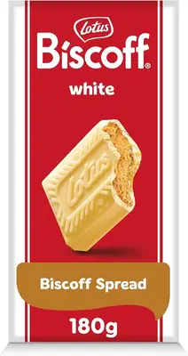 Шоколад Lotus Biscoff White Chocolate with Biscoff Spread 180г (10661) фото 1