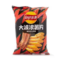 Чіпси Lay's Big Wave зі смаком свинячої грудинки, 70г