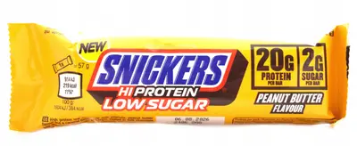Шоколадний батончик Snickers Hi Protein Low Sugar Peanut Butter 57г (10345) фото 1