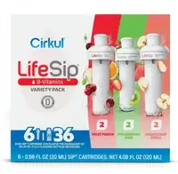 Набір картриджів для напоїв Cirkul LifeSip B-Vitmins Variety Pack Cartridges з фруктовим асорті 3x2 шт.