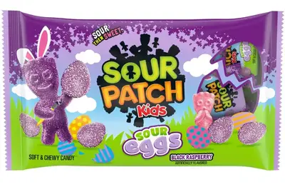 Пасхальные жевательные конфеты-яйца Sour Patch Kids Easter Sour Eggs Candy Treat Size 226г (8489) фото 1