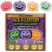Леденцы на палочке Halloween Pumpkin Tattoo Lollipop 24 шт, 288г