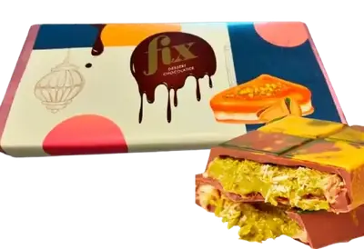 Оригинальный дубайский шоколад с фисташковой пастой и катаифи от Fix Dessert Chocolatier 200г, Дубай (7599) фото 1
