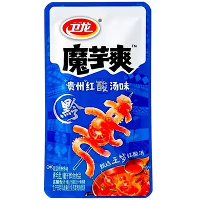 Снеки Weilong Konjac Snack Guizhou Red Sour Soup Flavour 15г (11762) фото 1