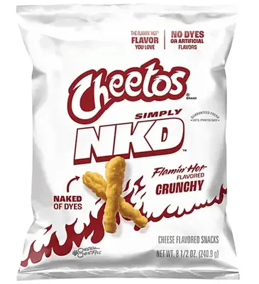 Кукурудзяні снеки Cheetos Simply NKD Crunchy Flamin' Hot 240.9г (10741) фото 1