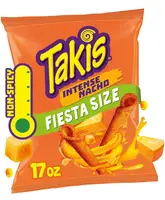 Чипсы Takis Intense Nacho Rolled Tortilla Chips с сырным вкусом 482г