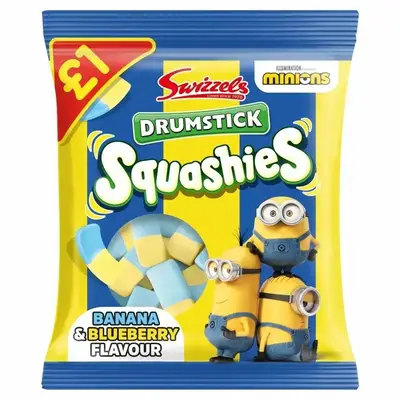 Желейки Swizzels Minions Squashies Banana and Blueberry 120g (2889) фото 1