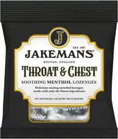Льодяники для горла Jakemans Throat & Chest Soothing Menthol Lozenges 73г