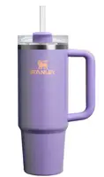 Термокружка Stanley Quencher H2.0 FlowState Periwinkle Shimmer с ручкой и трубочкой Фиолетовая с шиммером 887м