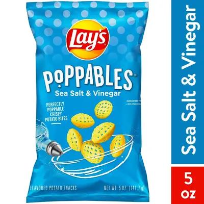 Снеки Lay's Poppables Potato Snacks Sea Salt &amp; Vinegar Flavored 141.7g (5277) фото 1
