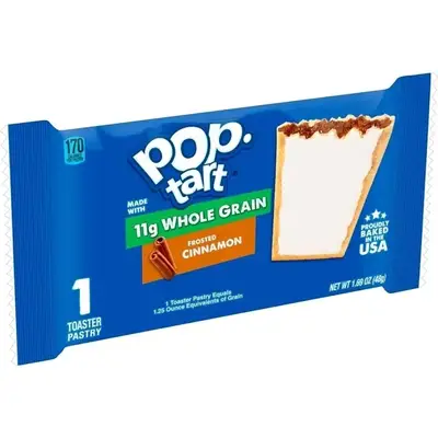 Тост Kellogg's Pop-Tarts Frosted Pop Tart Whole Grain Cinnamon з глазур'ю та корицею 48г (7459) фото 1
