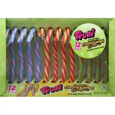 Волнистые Трости Trolli Sour Brite Curvy Canes 170g (2328) фото 1
