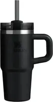 Термокружка Stanley Quencher H2.0 FlowState Черная с ручкой и трубочкой 591мл