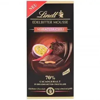 Шоколадка Lindt Dark Mousse Passion Fruit Chili 150g (11386) фото 1