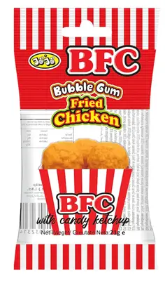 Жувальна гумка American Continental BFC Bubblegum Fried Chicken with Candy Ketchup 21г (11539) фото 1