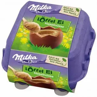 Шоколадні яйця Milka Spoon Eggs Hazelnut 136g (4806) фото 1