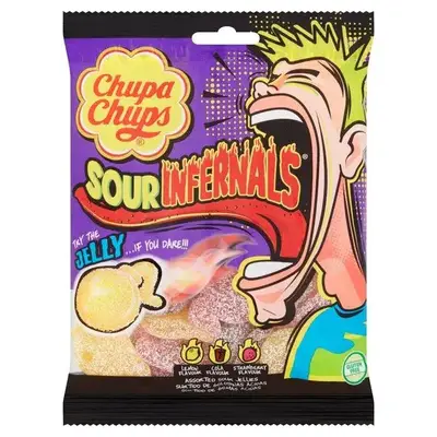 Желейки Chupa Chups Sour Infernals Jelly 150g (0937) фото 1