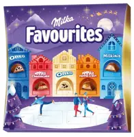 Рождественский адвент-календарь с шоколадными конфетами Milka Favourites 206 г