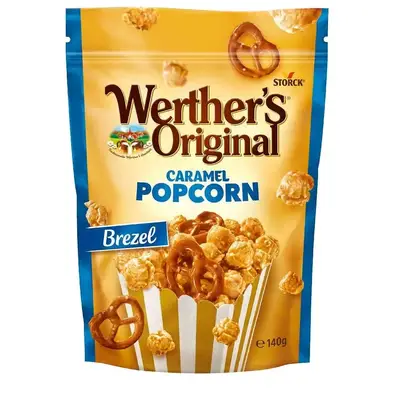 Попкорн Werther's Original Caramel Popcorn with Pretzels Seasalt 140г (6626) фото 1