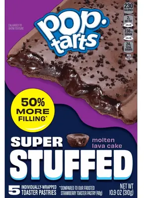Тости Pop-Tarts Super Stuffed Molten Lava Cake 5шт, 310г (11508) фото 1